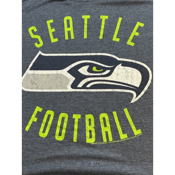 NFL Seattle Seahawks T-Shirt Adult XXL Large Graphic Blue Team Logo - Picture 2 of 6